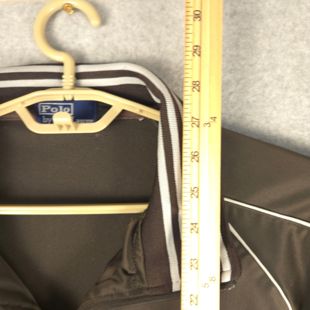 Polo Ralph Lauren Big Pony Tracksuit Brown White Stripe Jacket Pants Set READ - Picture 7 of 16